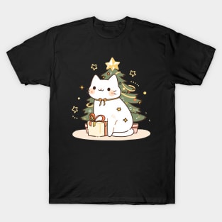 Christmas Cat  Gift T-Shirt